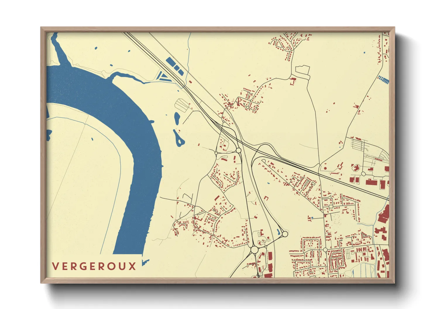 Une affiche de carte sur Vergeroux