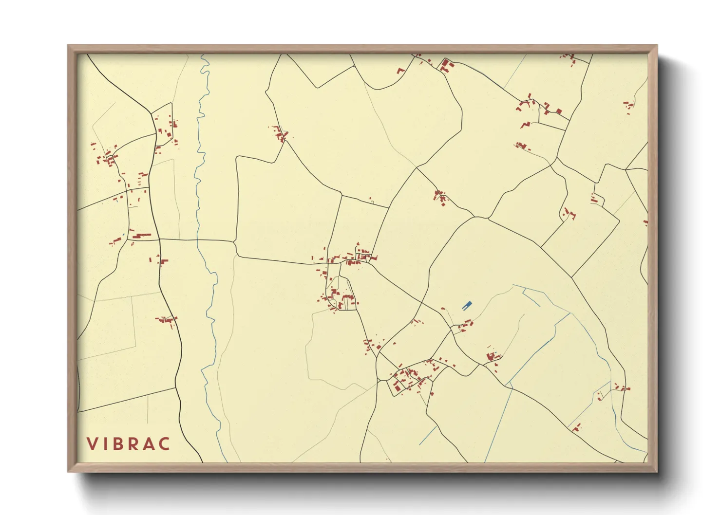 Une affiche de carte sur Vibrac