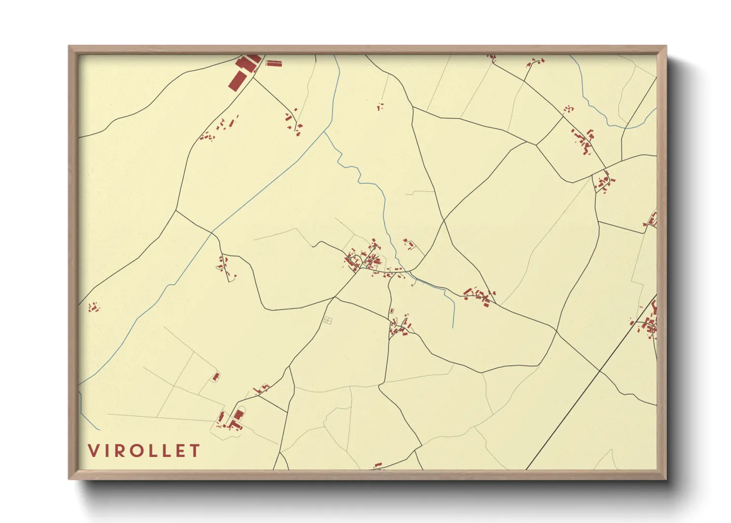 Une affiche de carte sur Virollet