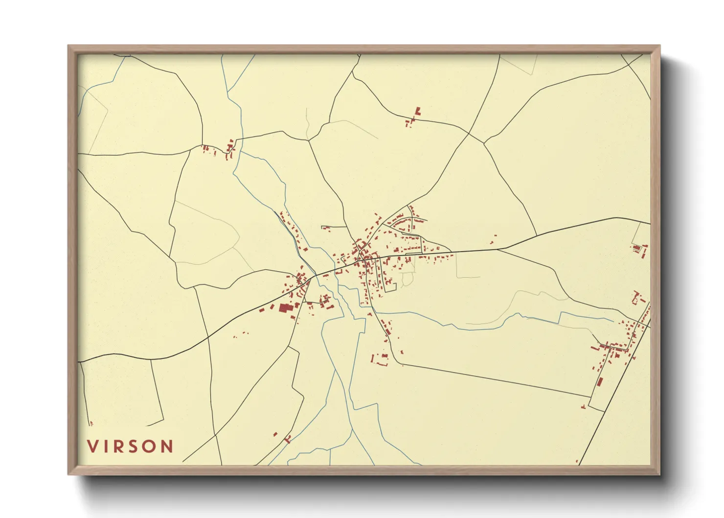 Une affiche de carte sur Virson