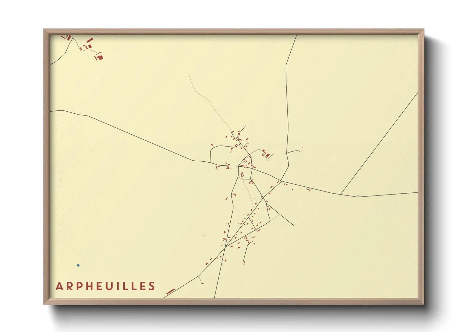 Une affiche de carte sur Arpheuilles
