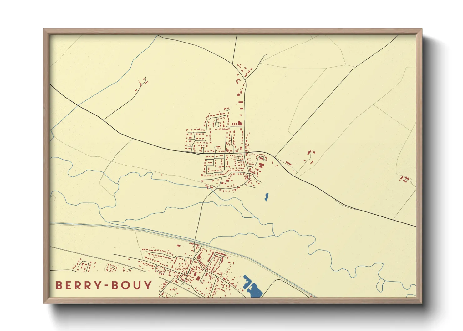 Une affiche de carte sur Berry-Bouy