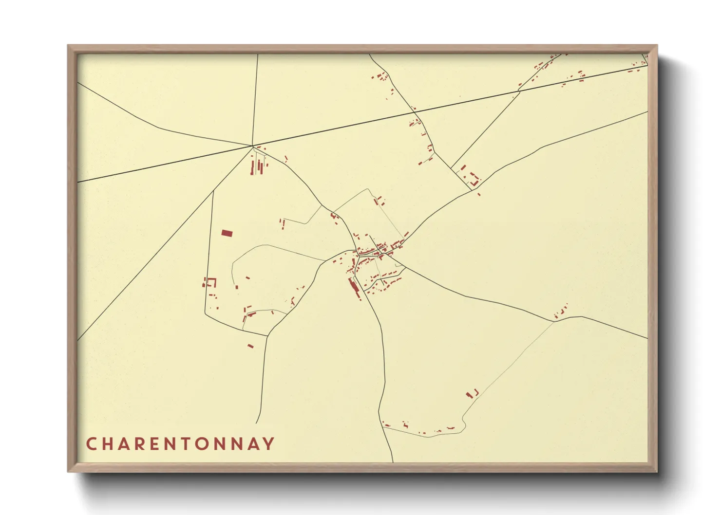 Une affiche de carte sur Charentonnay