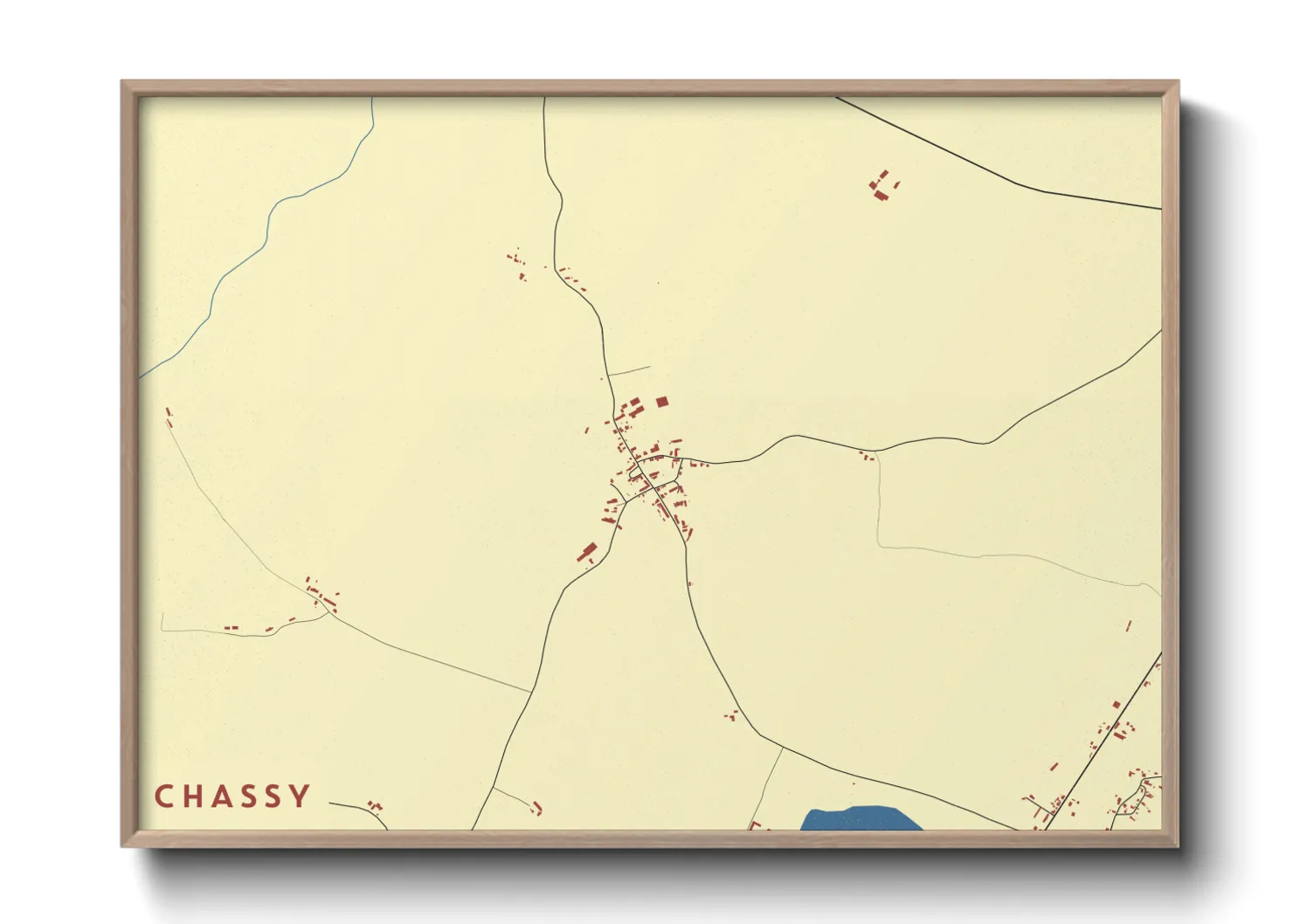 Une affiche de carte sur Chassy
