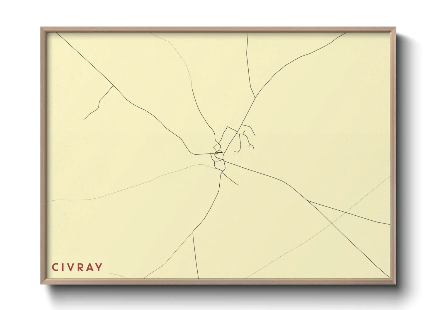 Une affiche de carte sur Civray