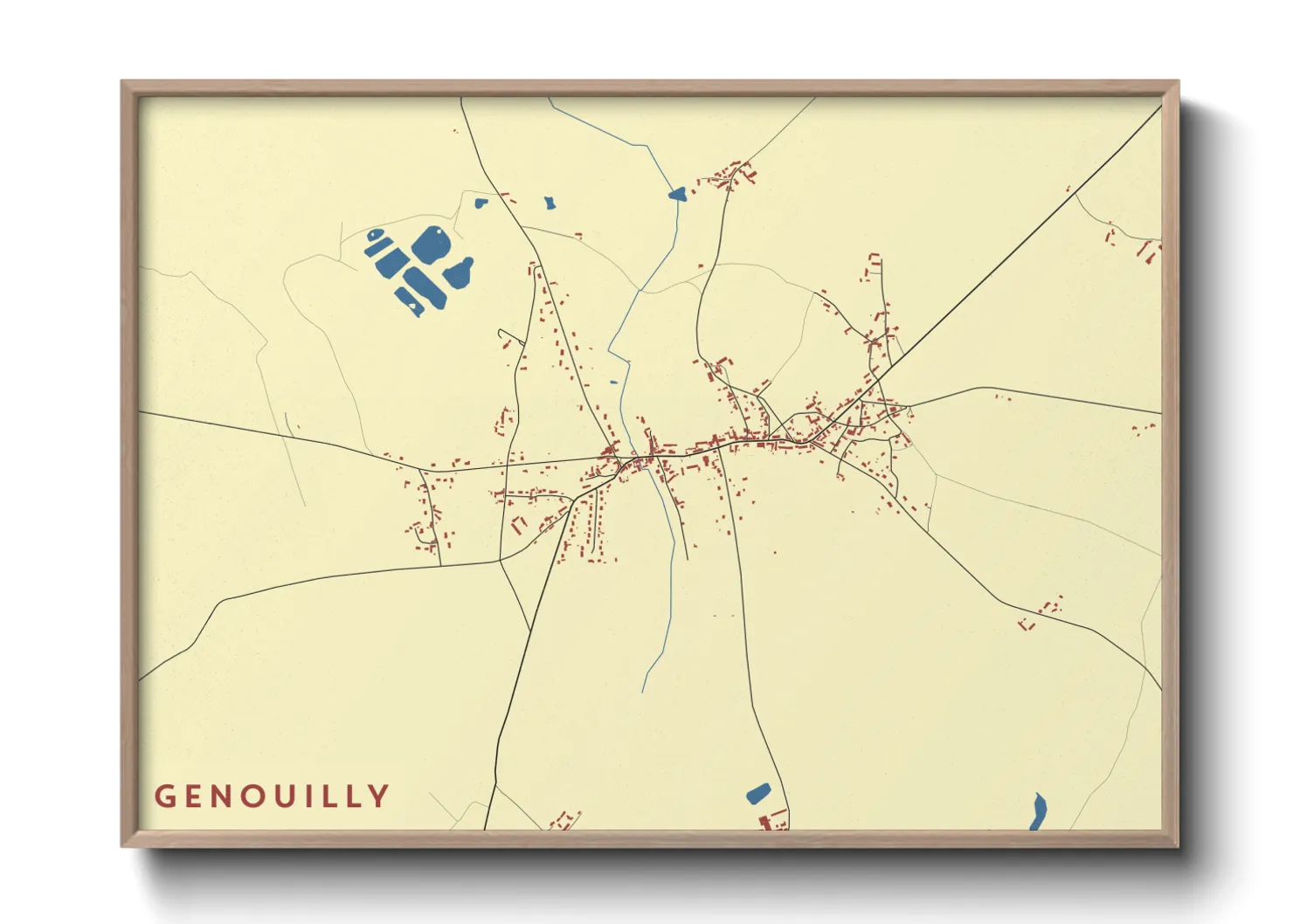Une affiche de carte sur Genouilly