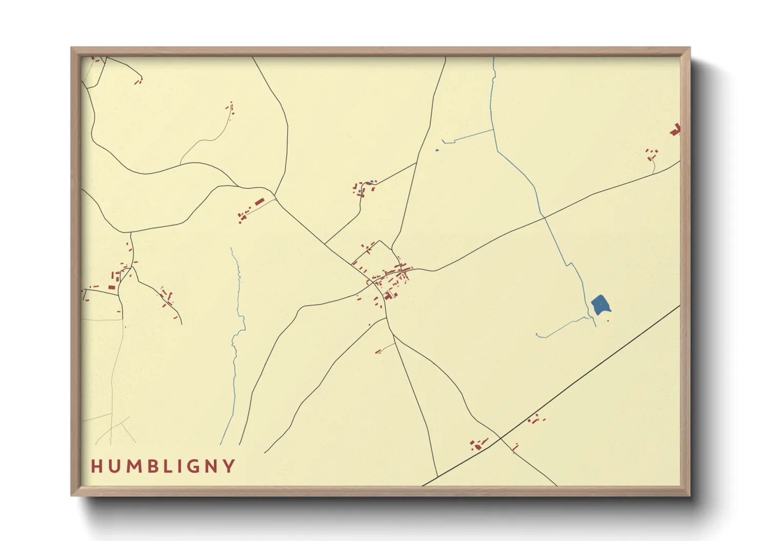 Une affiche de carte sur Humbligny