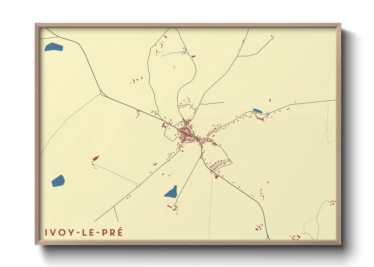 Une affiche de carte sur Ivoy-le-Pré