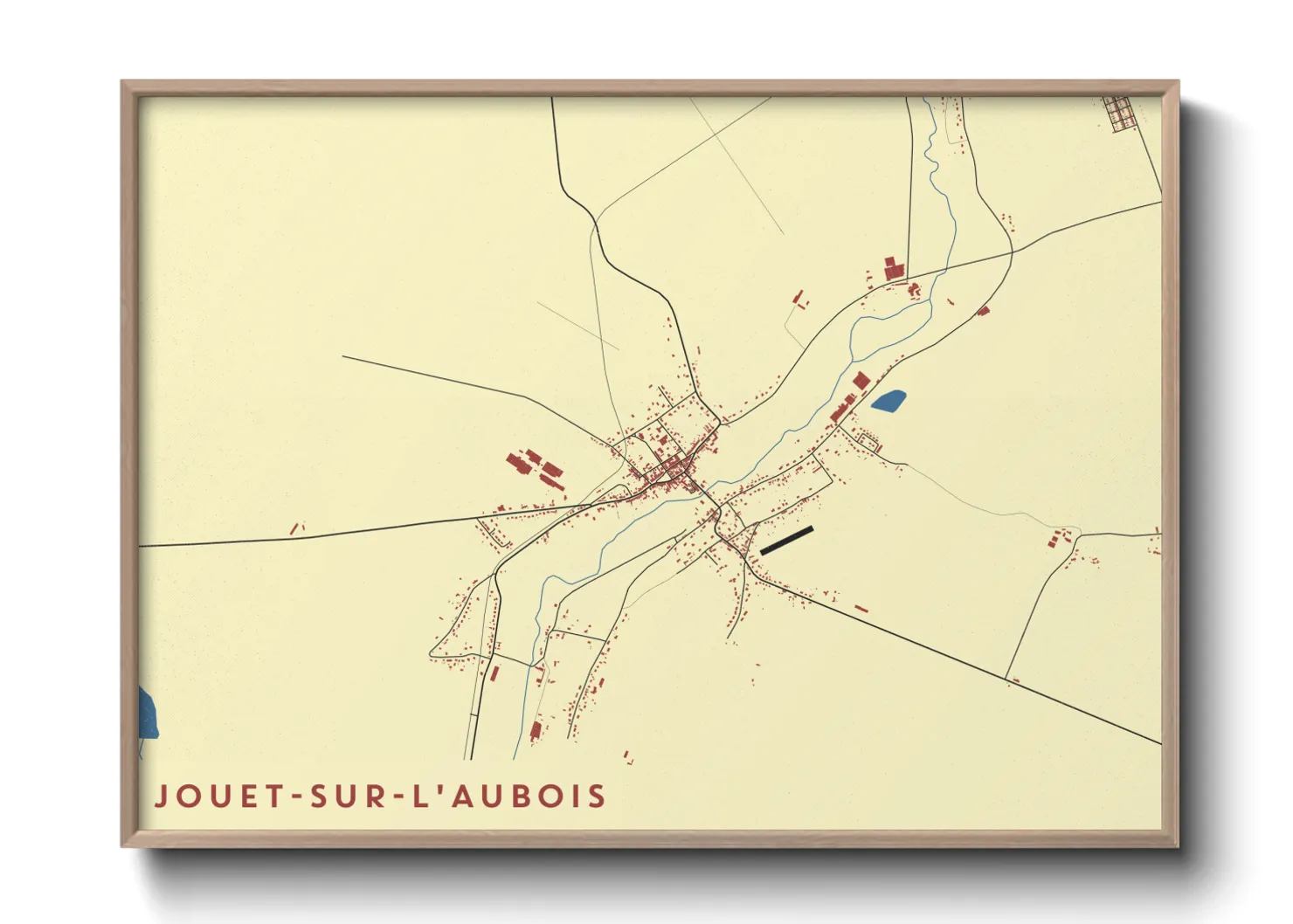 Une affiche de carte sur Jouet-sur-l'Aubois