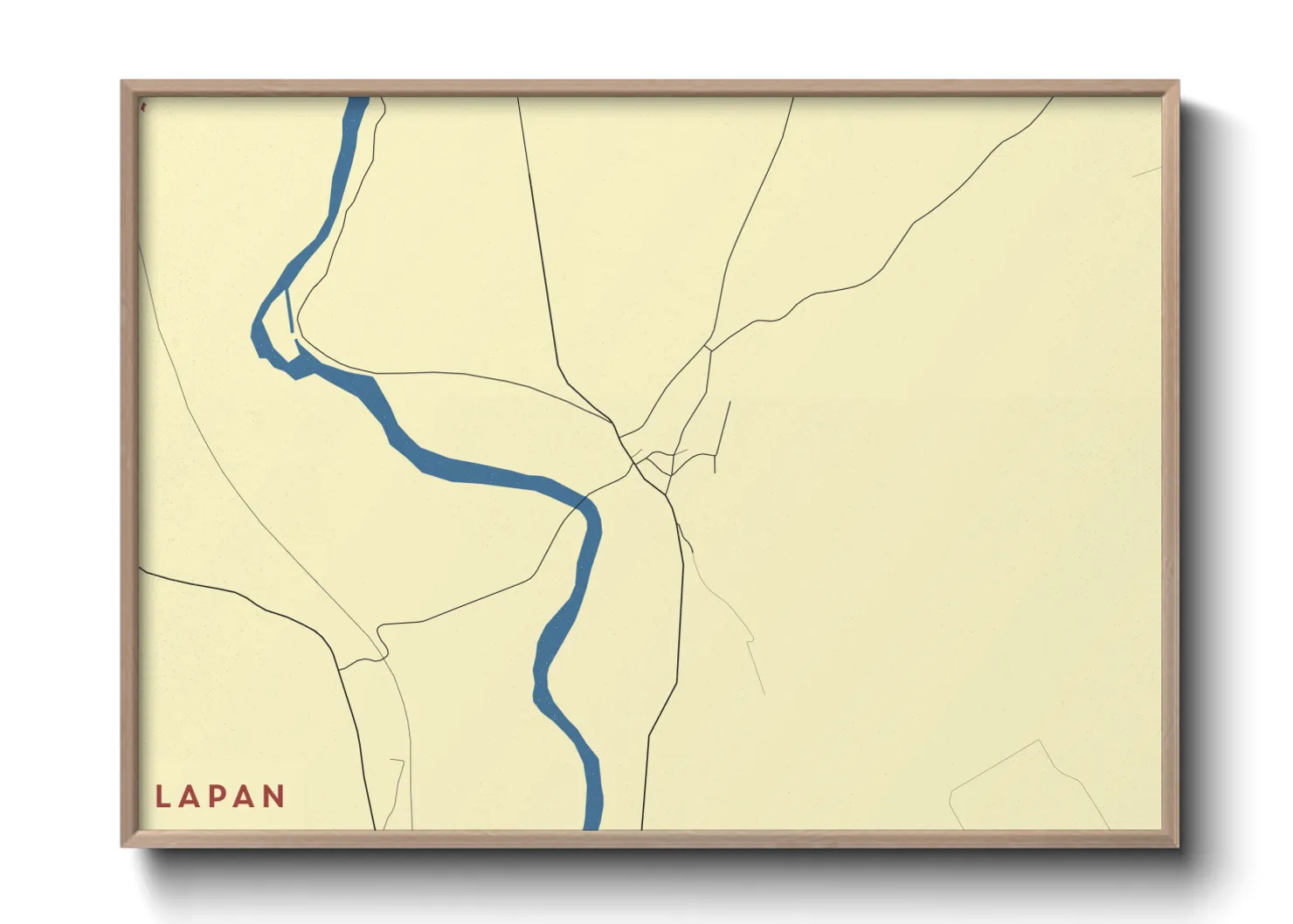 Une affiche de carte sur Lapan