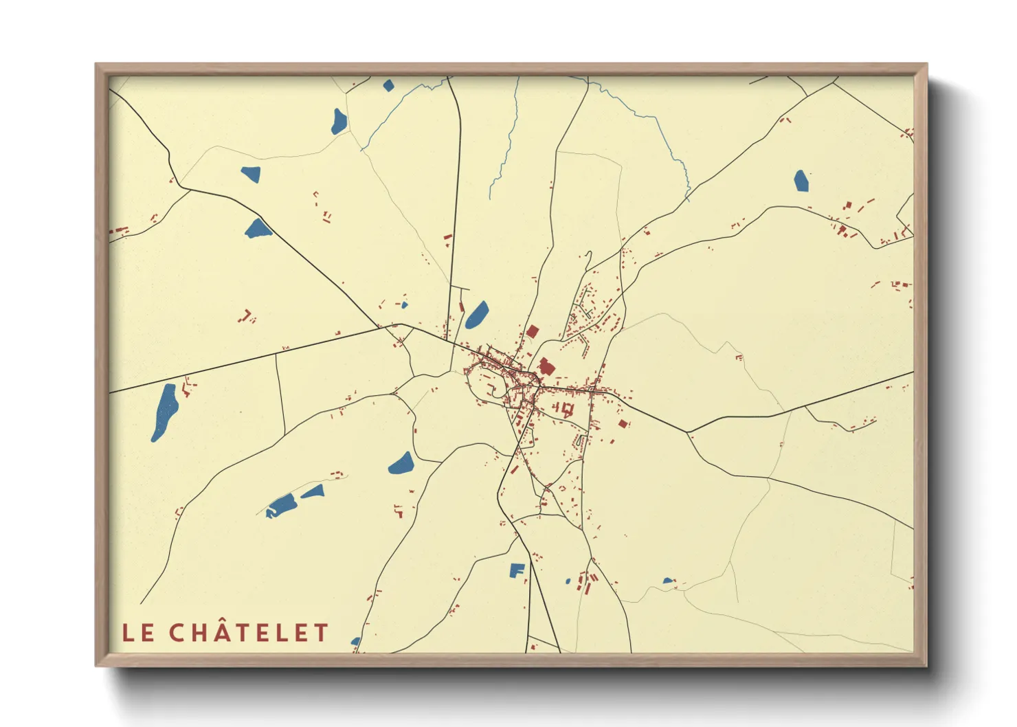 Une affiche de carte sur Le Châtelet