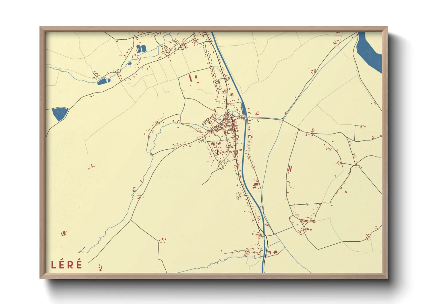 Une affiche de carte sur Léré