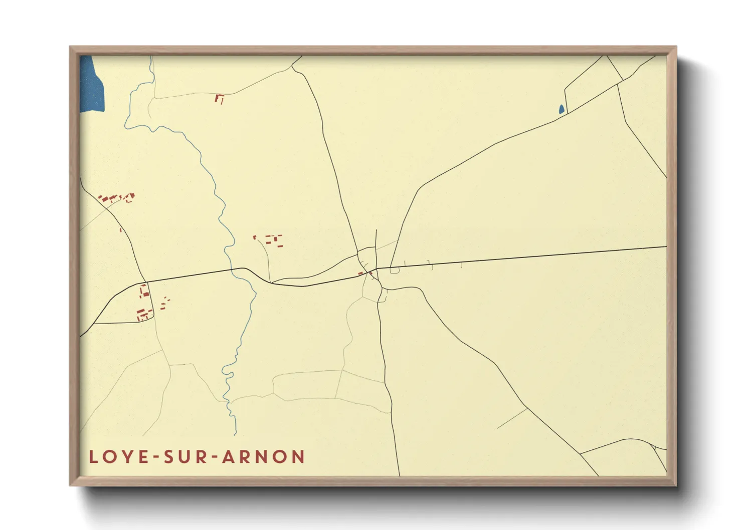 Une affiche de carte sur Loye-sur-Arnon