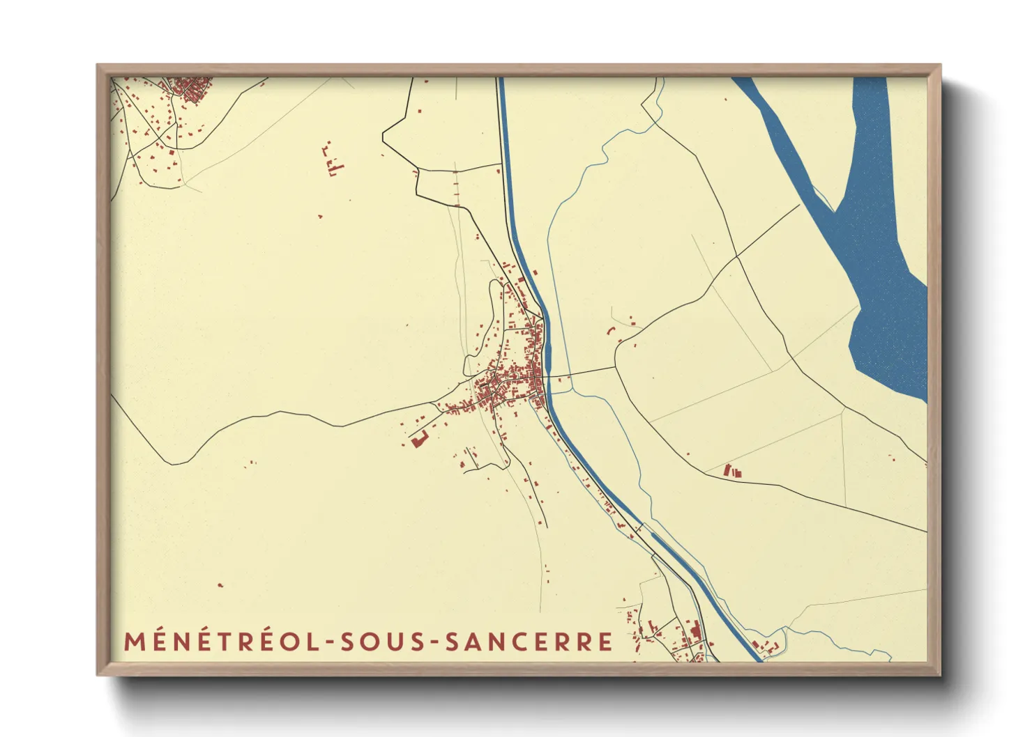 Une affiche de carte sur Ménétréol-sous-Sancerre