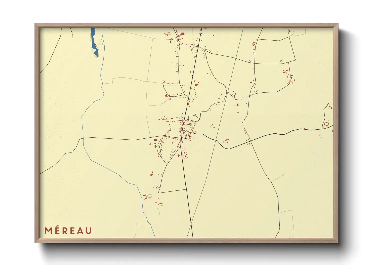 Une affiche de carte sur Méreau