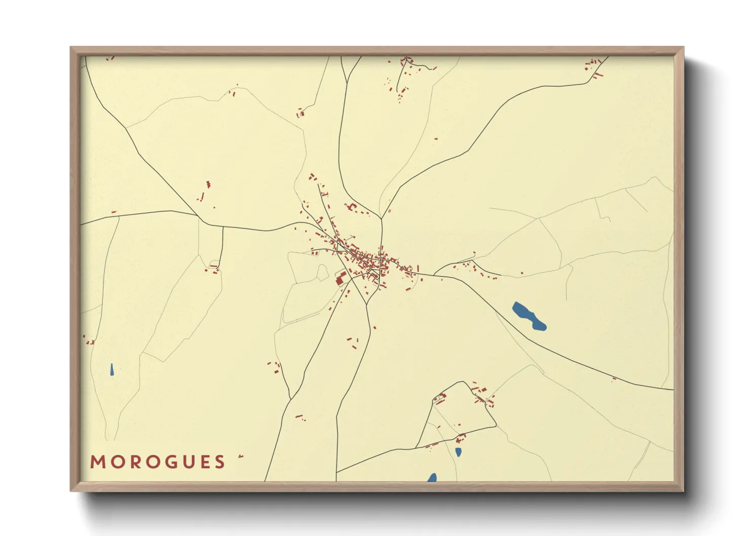 Une affiche de carte sur Morogues