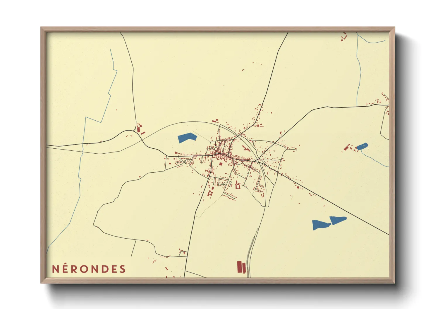 Une affiche de carte sur Nérondes