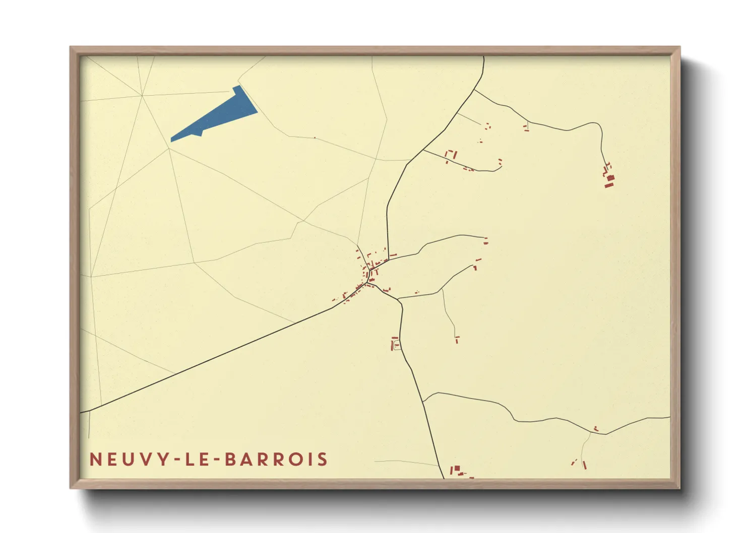 Une affiche de carte sur Neuvy-le-Barrois