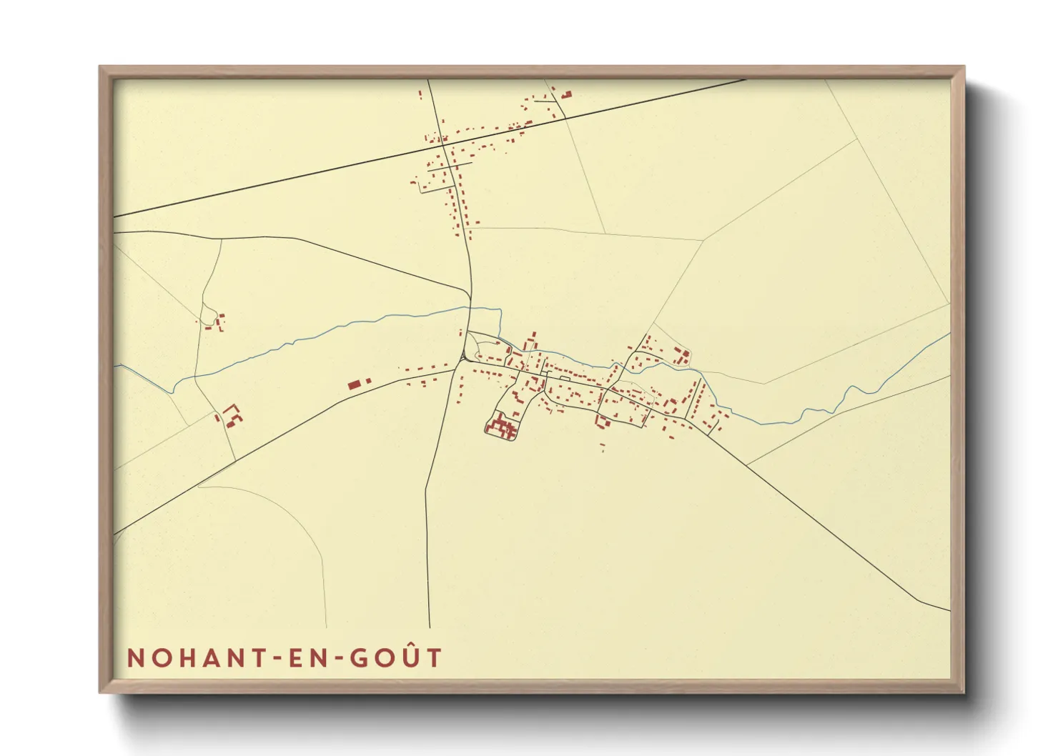 Une affiche de carte sur Nohant-en-Goût