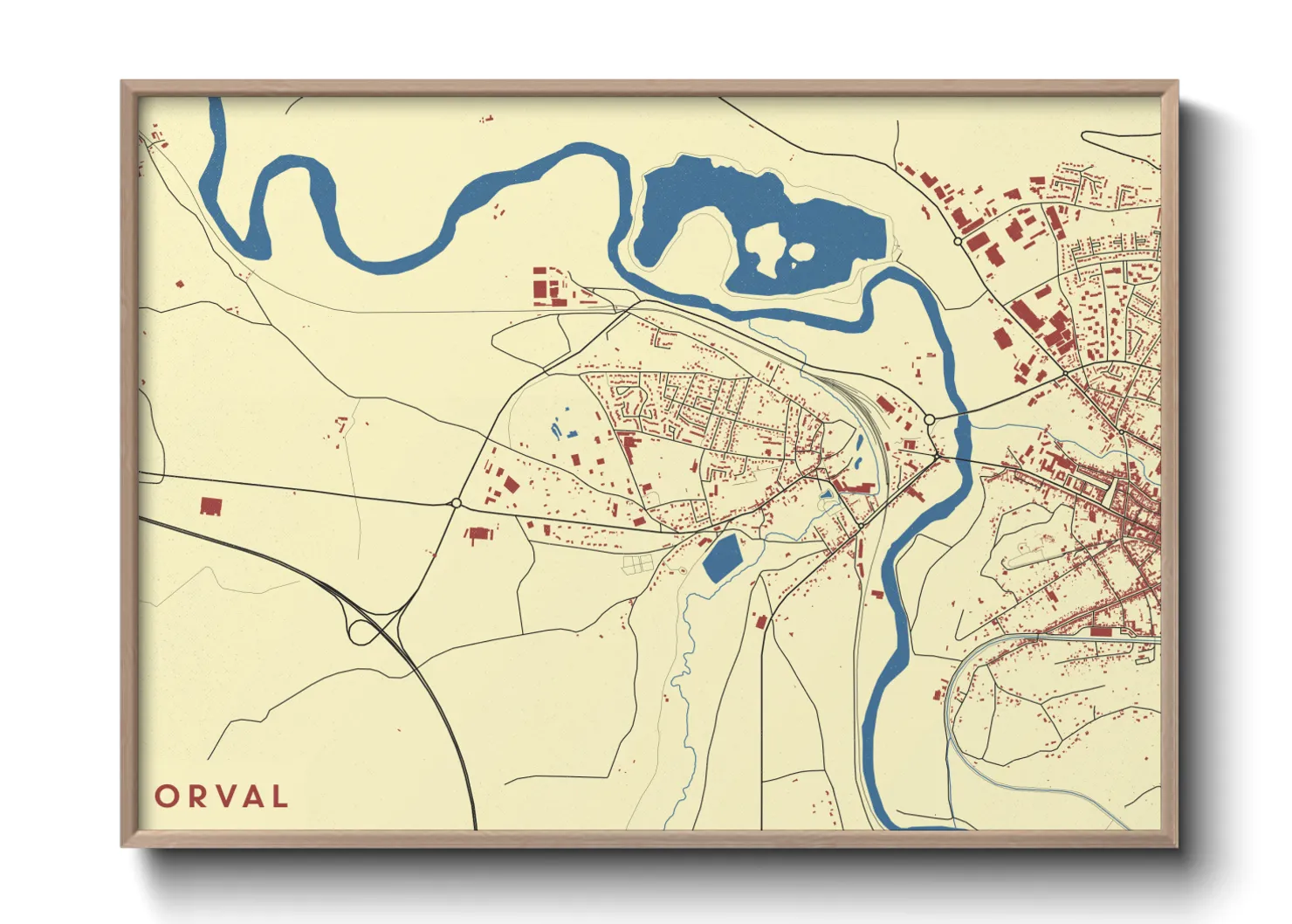 Une affiche de carte sur Orval