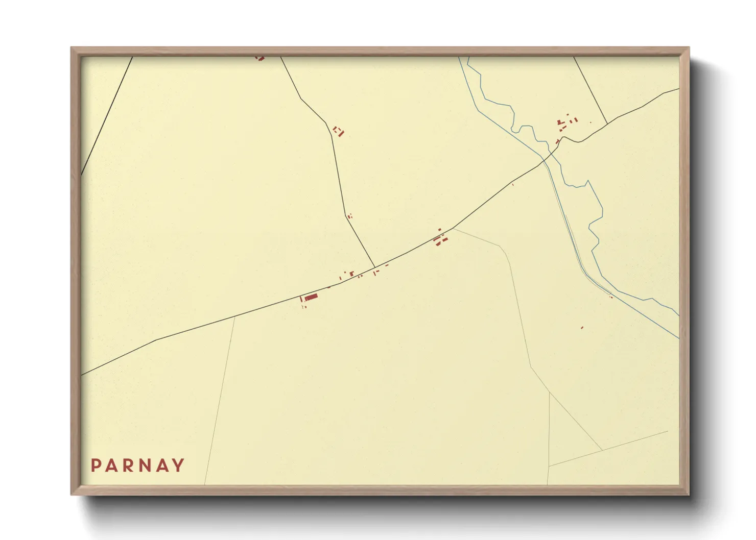 Une affiche de carte sur Parnay