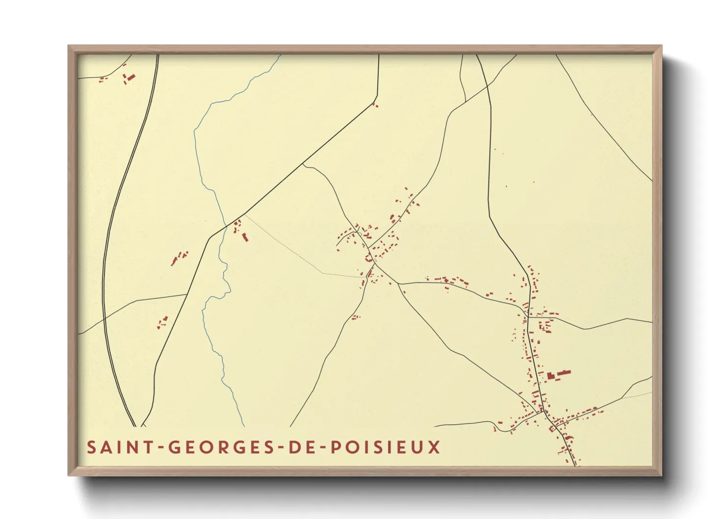 Une affiche de carte sur Saint-Georges-de-Poisieux