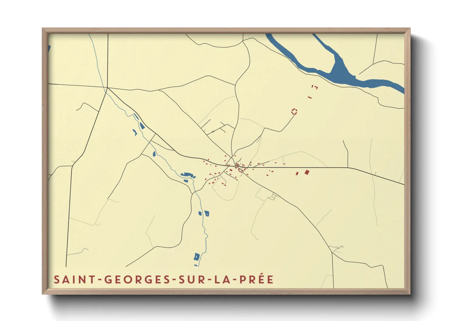 Une affiche de carte sur Saint-Georges-sur-la-Prée