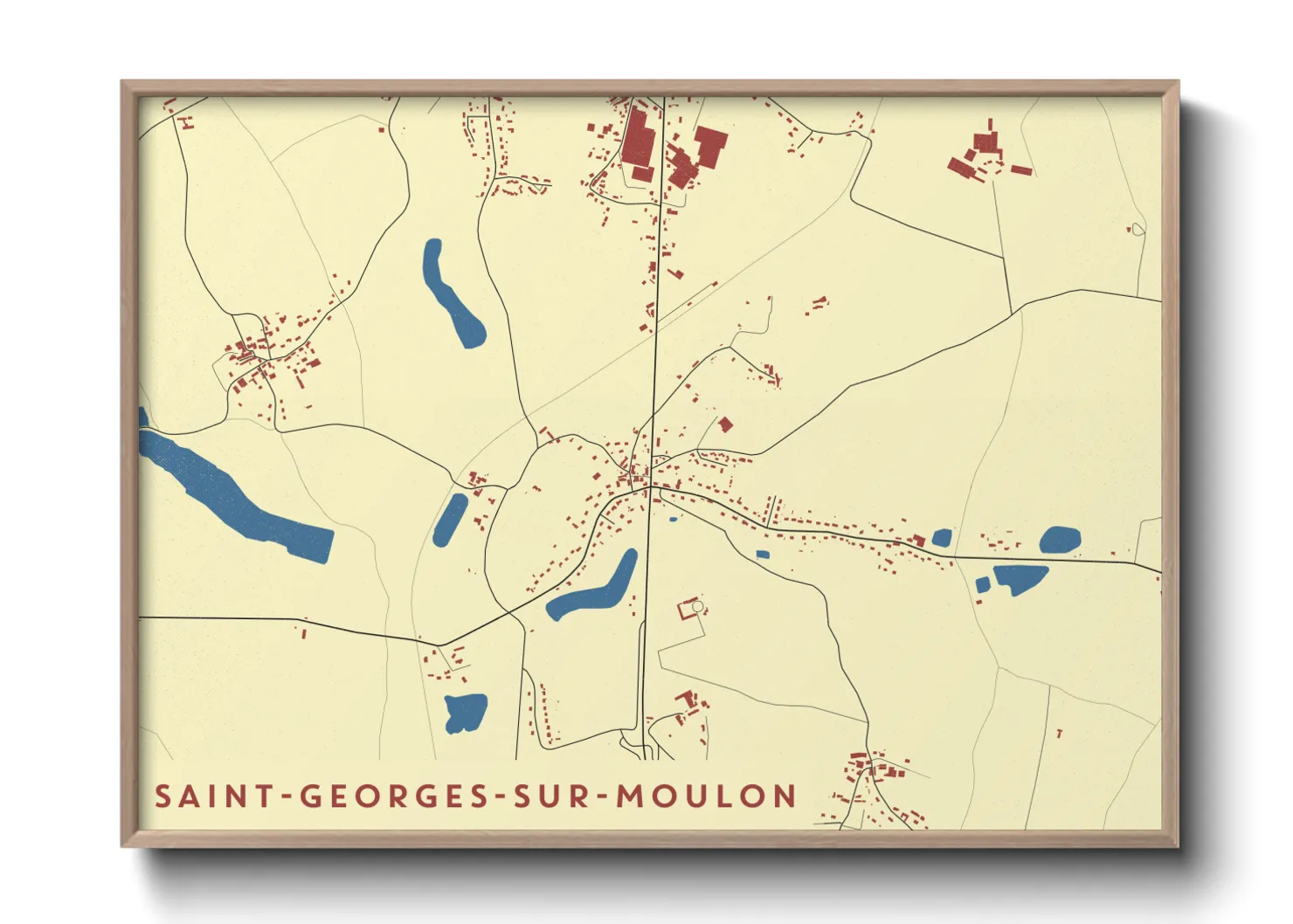 Une affiche de carte sur Saint-Georges-sur-Moulon