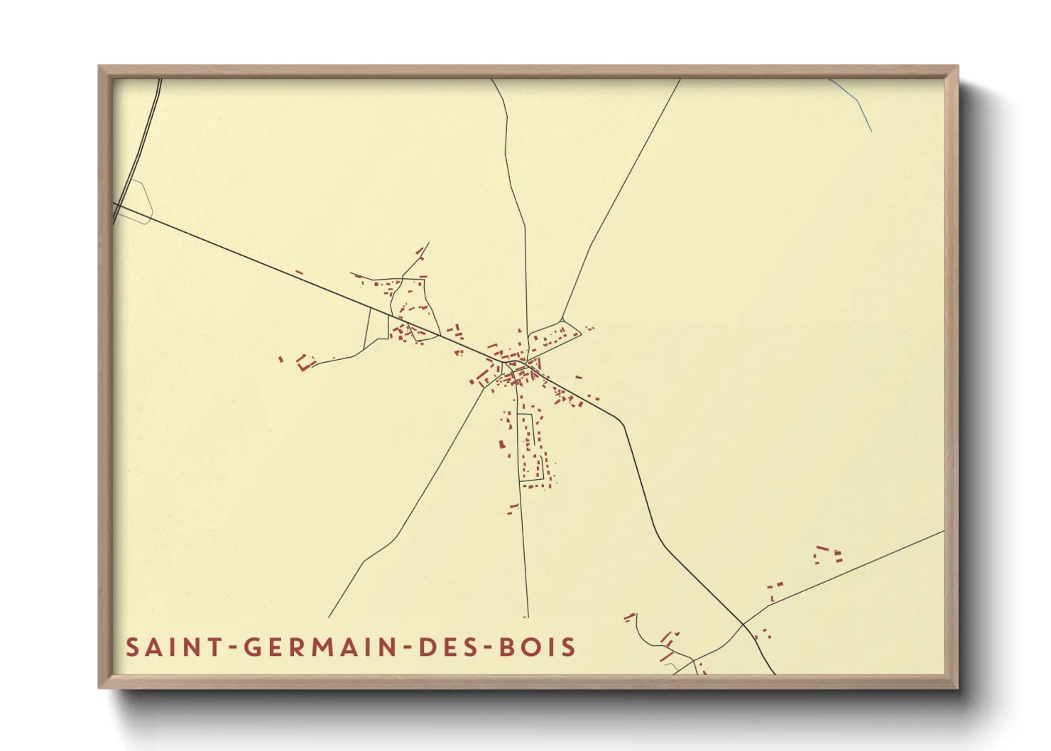 Une affiche de carte sur Saint-Germain-des-Bois