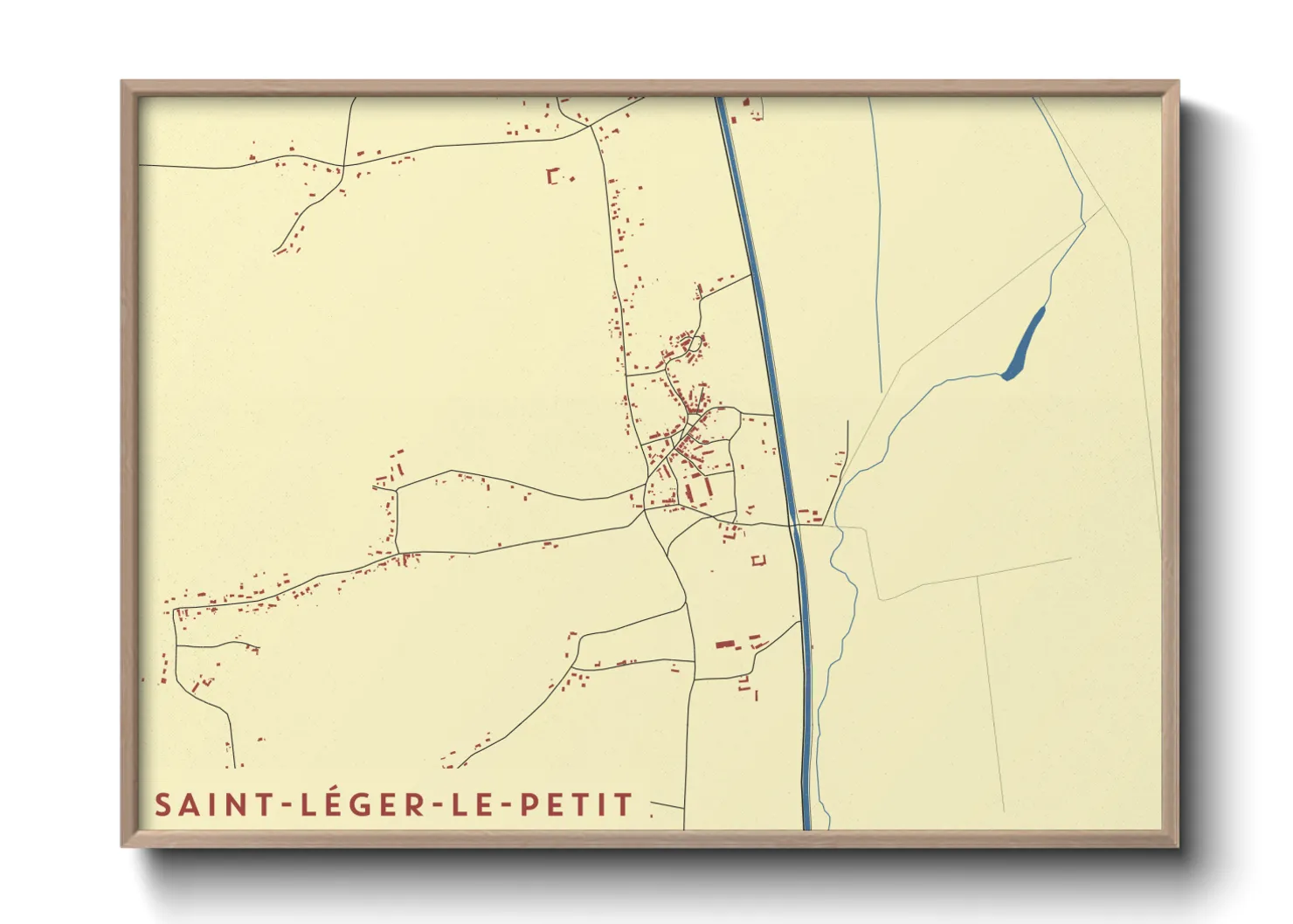Une affiche de carte sur Saint-Léger-le-Petit