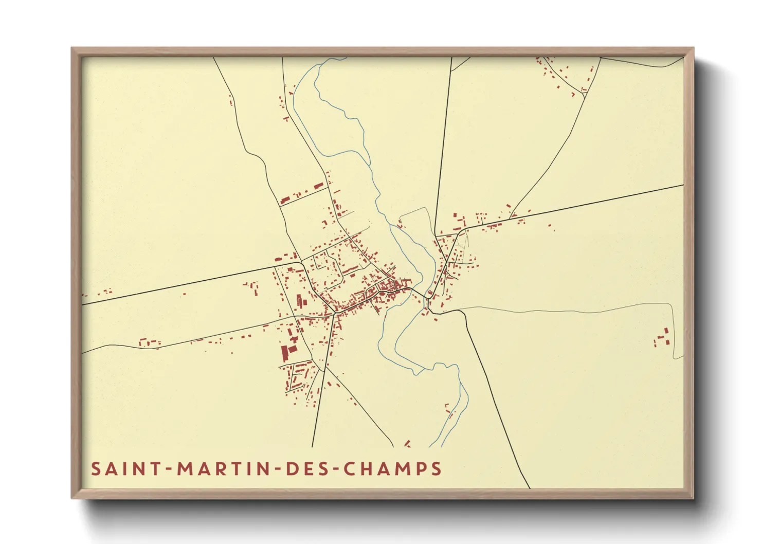 Une affiche de carte sur Saint-Martin-des-Champs