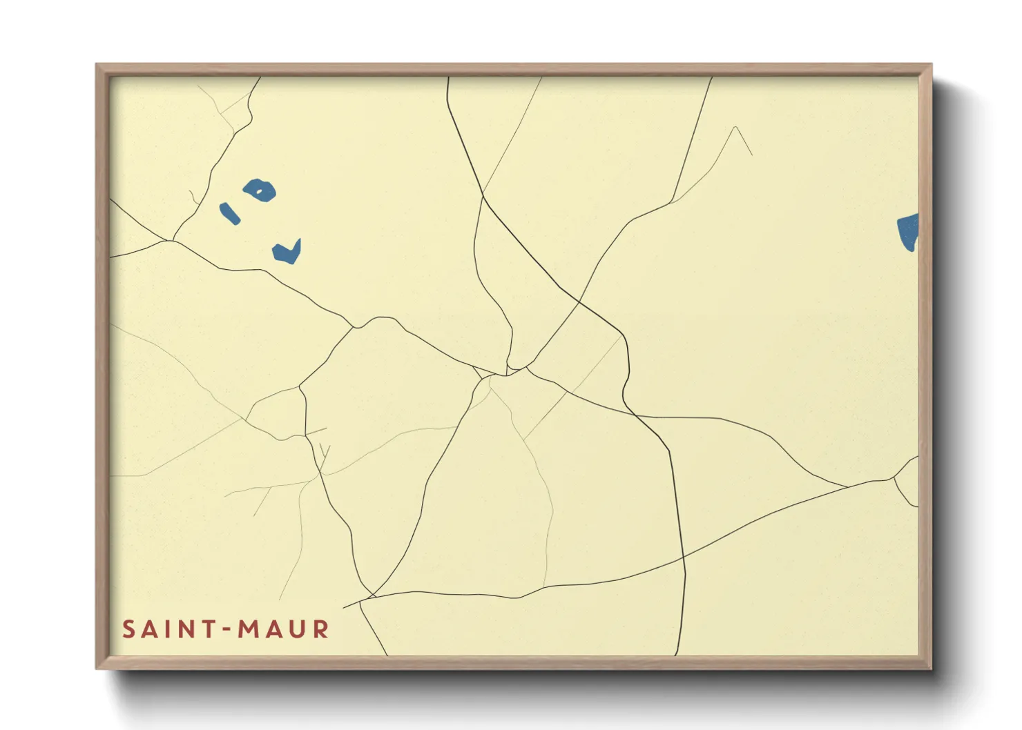 Une affiche de carte sur Saint-Maur