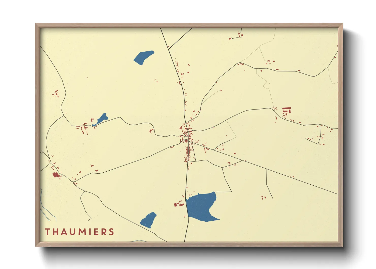 Une affiche de carte sur Thaumiers