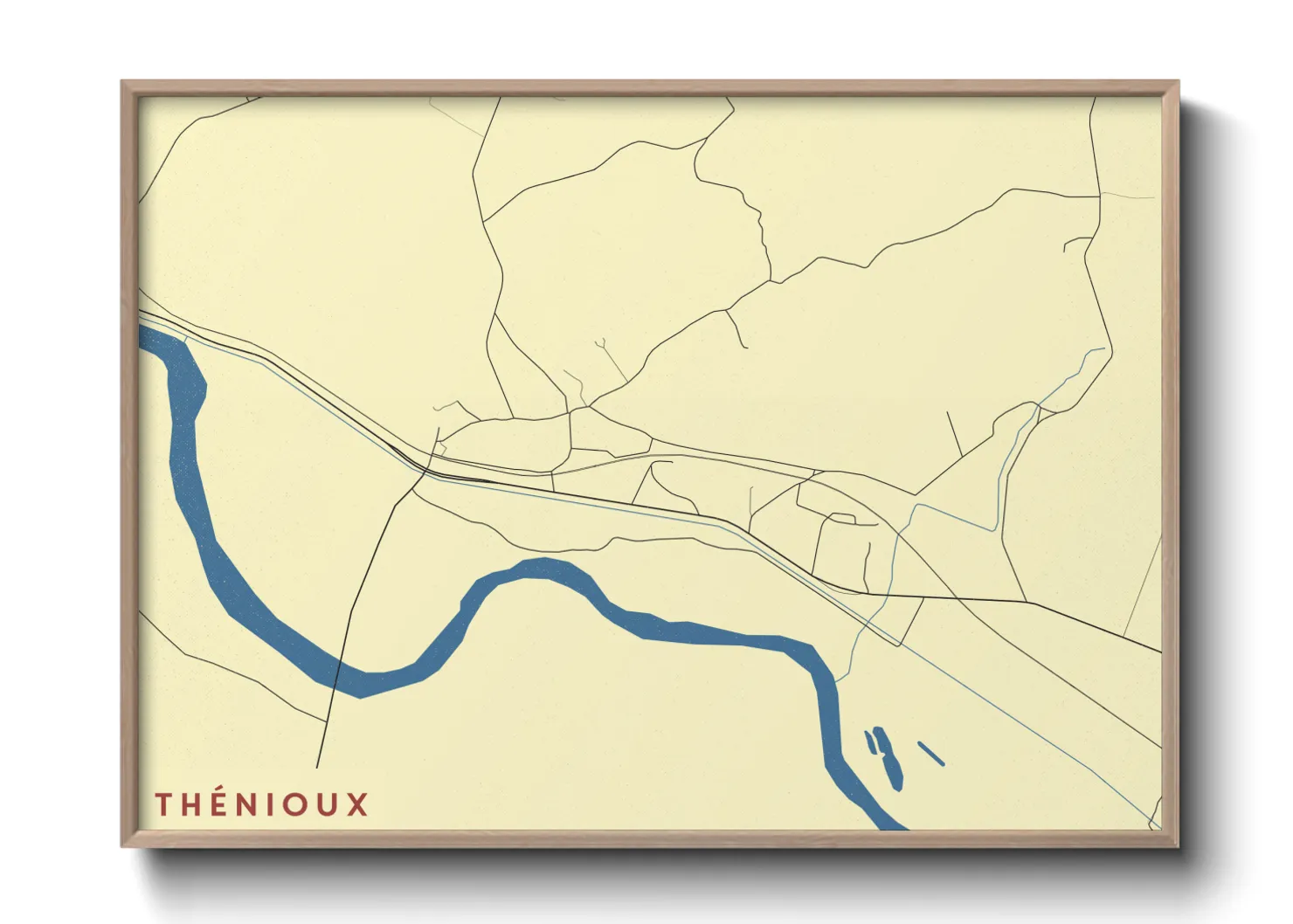 Une affiche de carte sur Thénioux