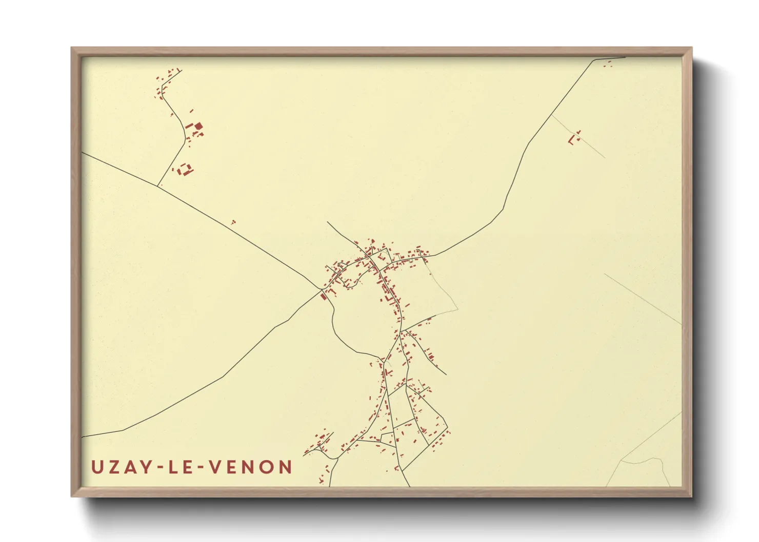 Une affiche de carte sur Uzay-le-Venon