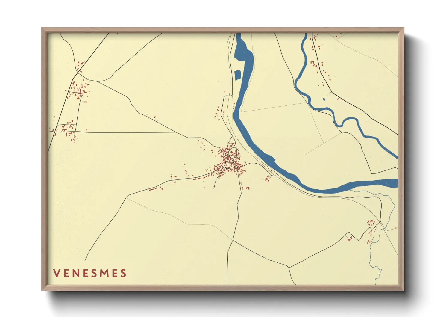 Une affiche de carte sur Venesmes