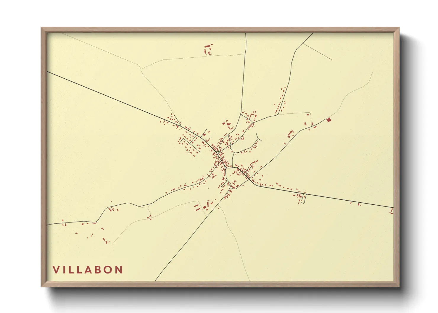 Une affiche de carte sur Villabon