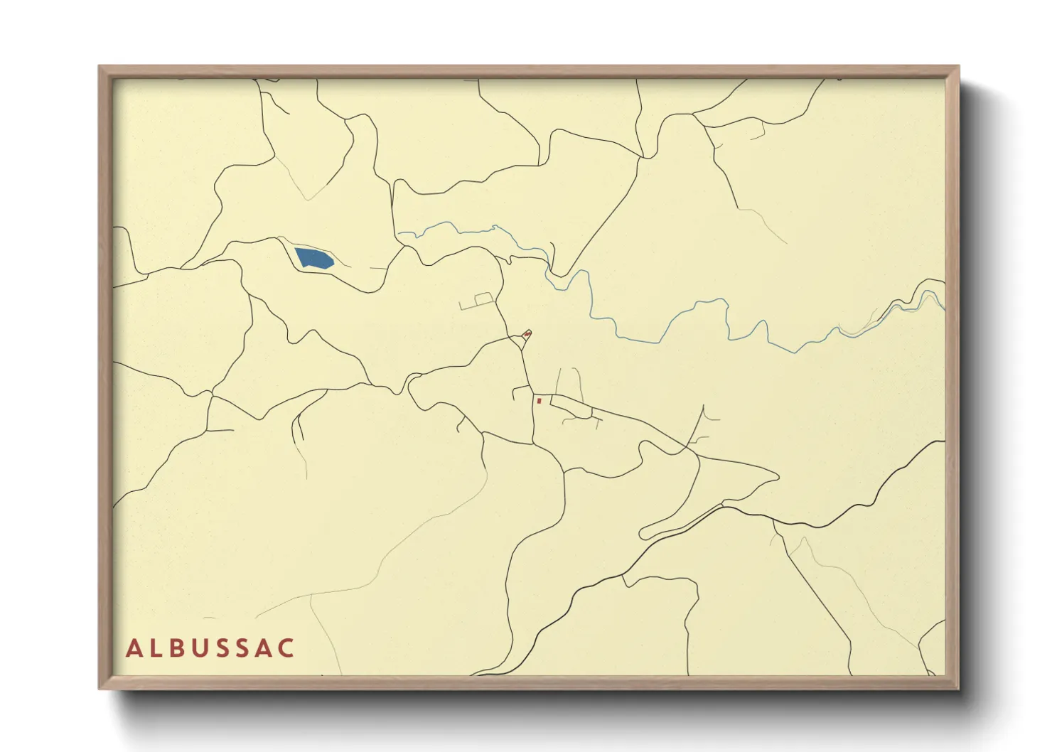 Une affiche de carte sur Albussac