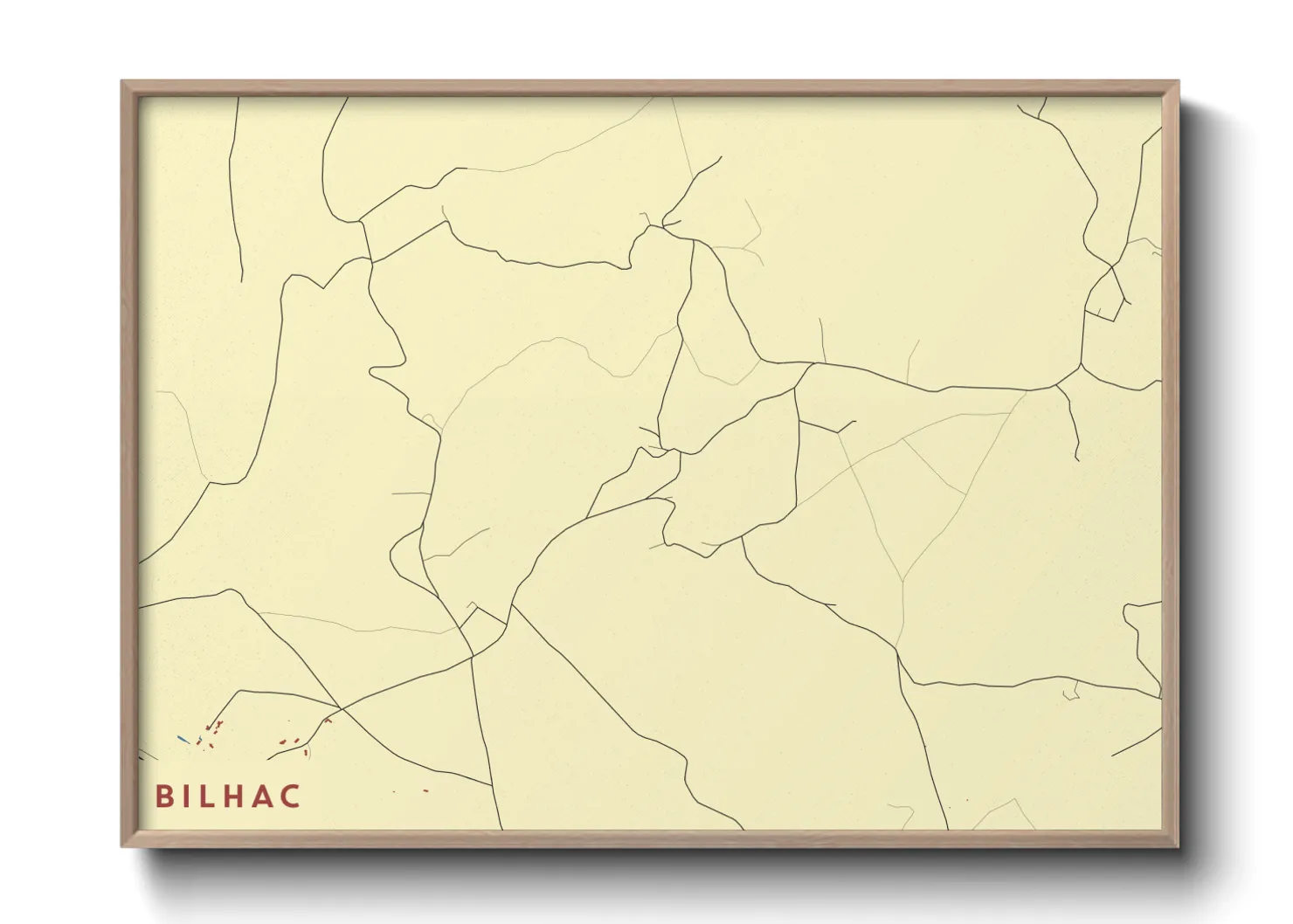 Une affiche de carte sur Bilhac