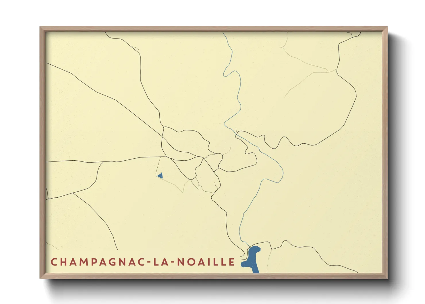 Une affiche de carte sur Champagnac-la-Noaille