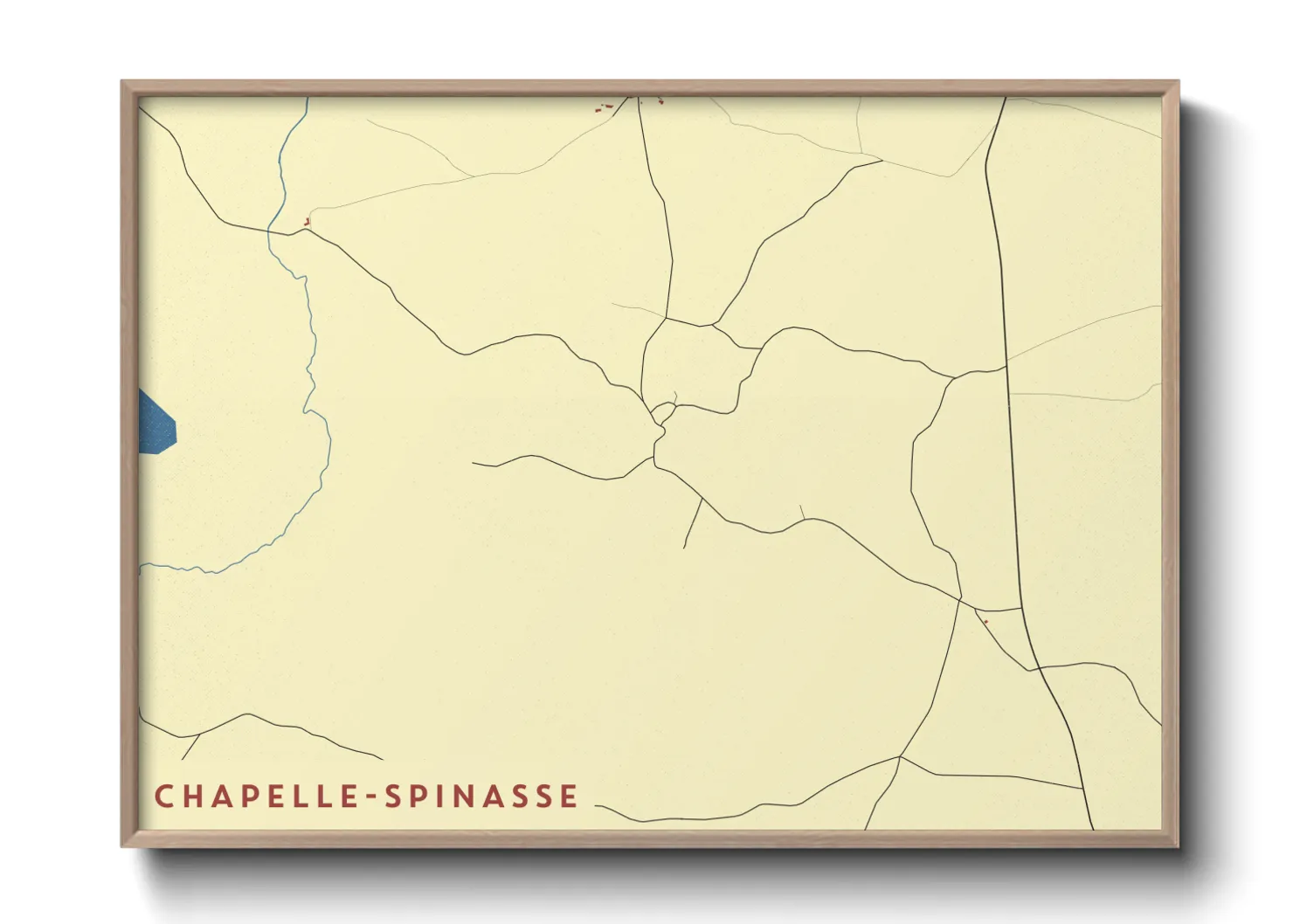 Une affiche de carte sur Chapelle-Spinasse