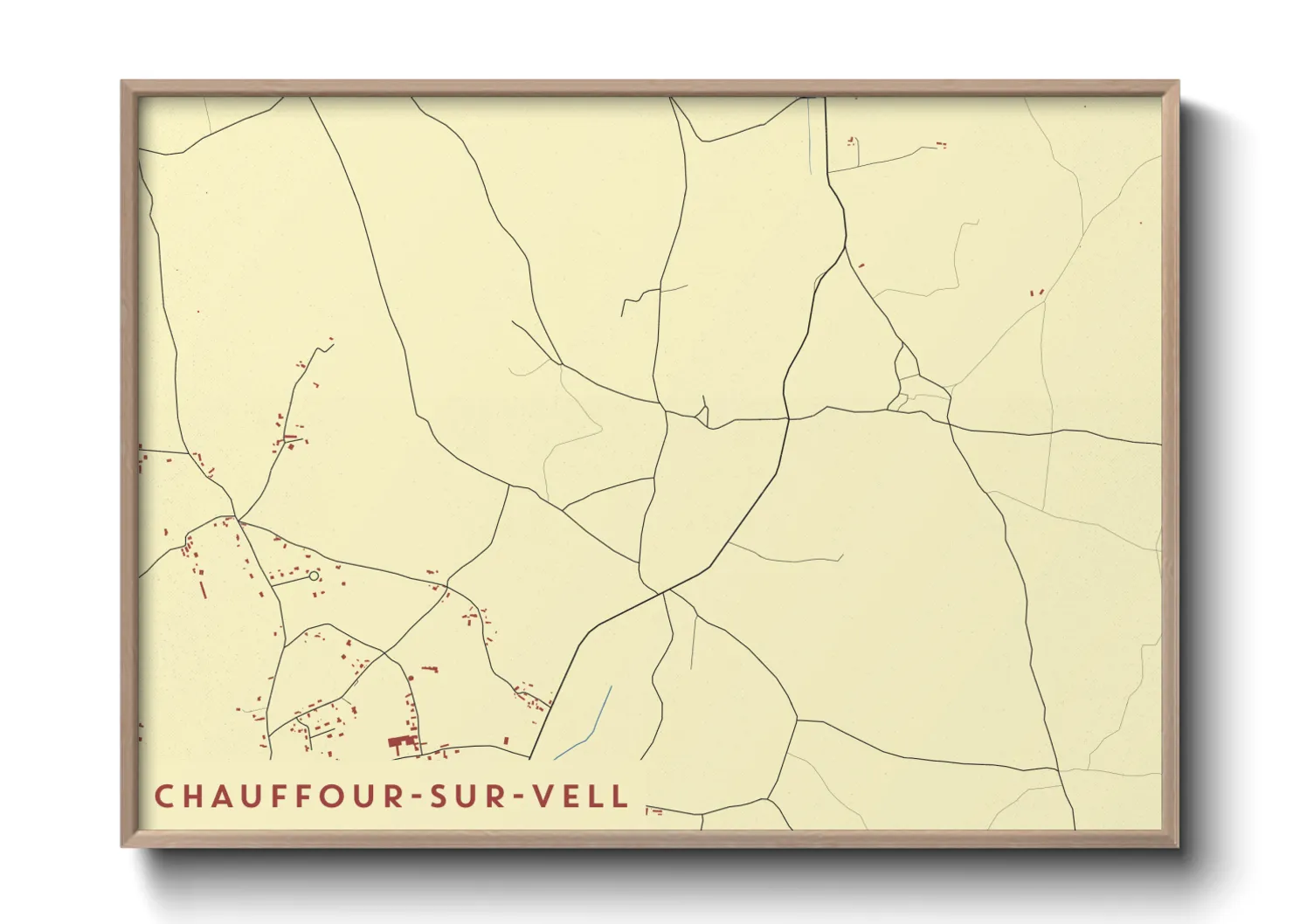 Une affiche de carte sur Chauffour-sur-Vell