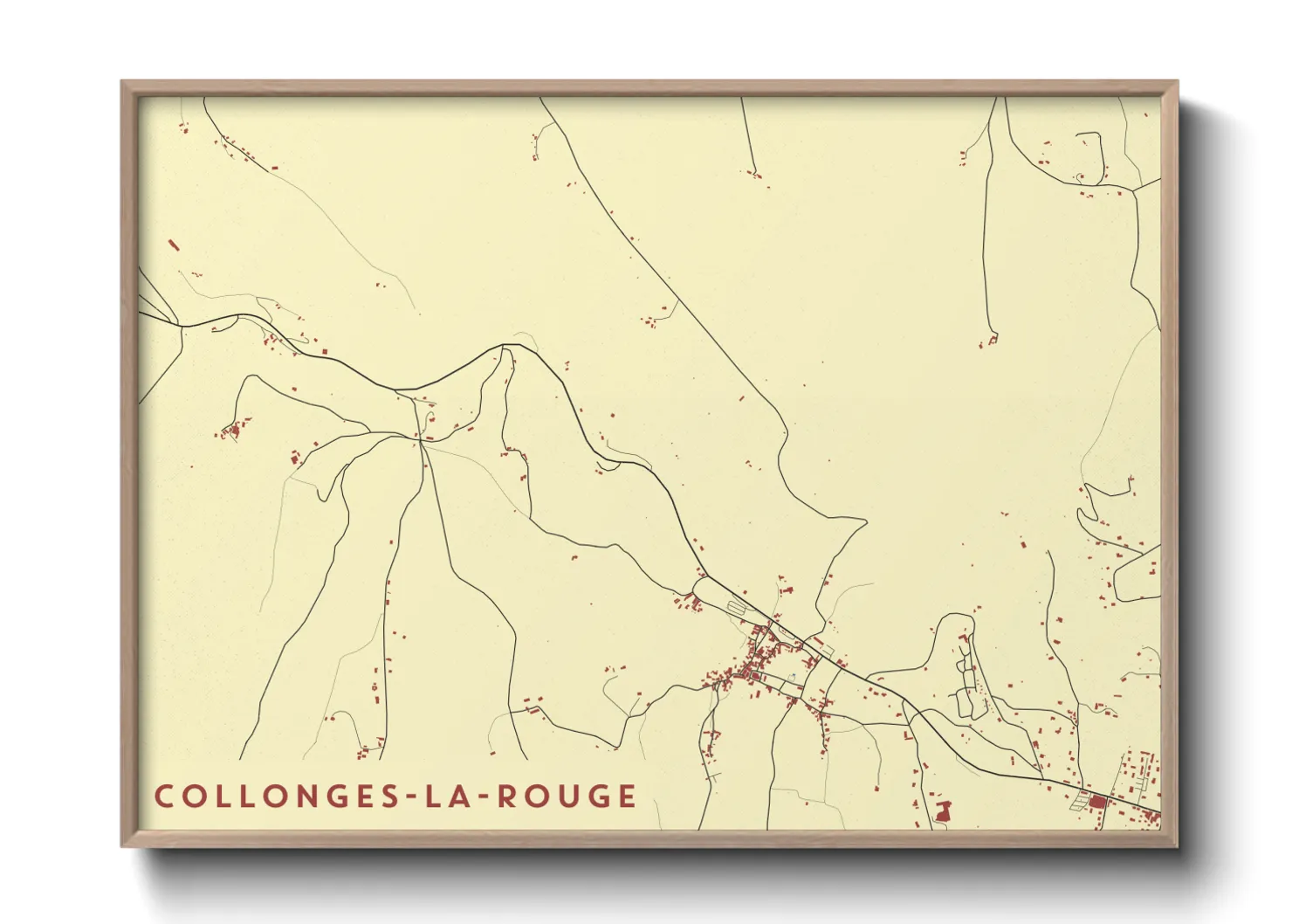 Une affiche de carte sur Collonges-la-Rouge