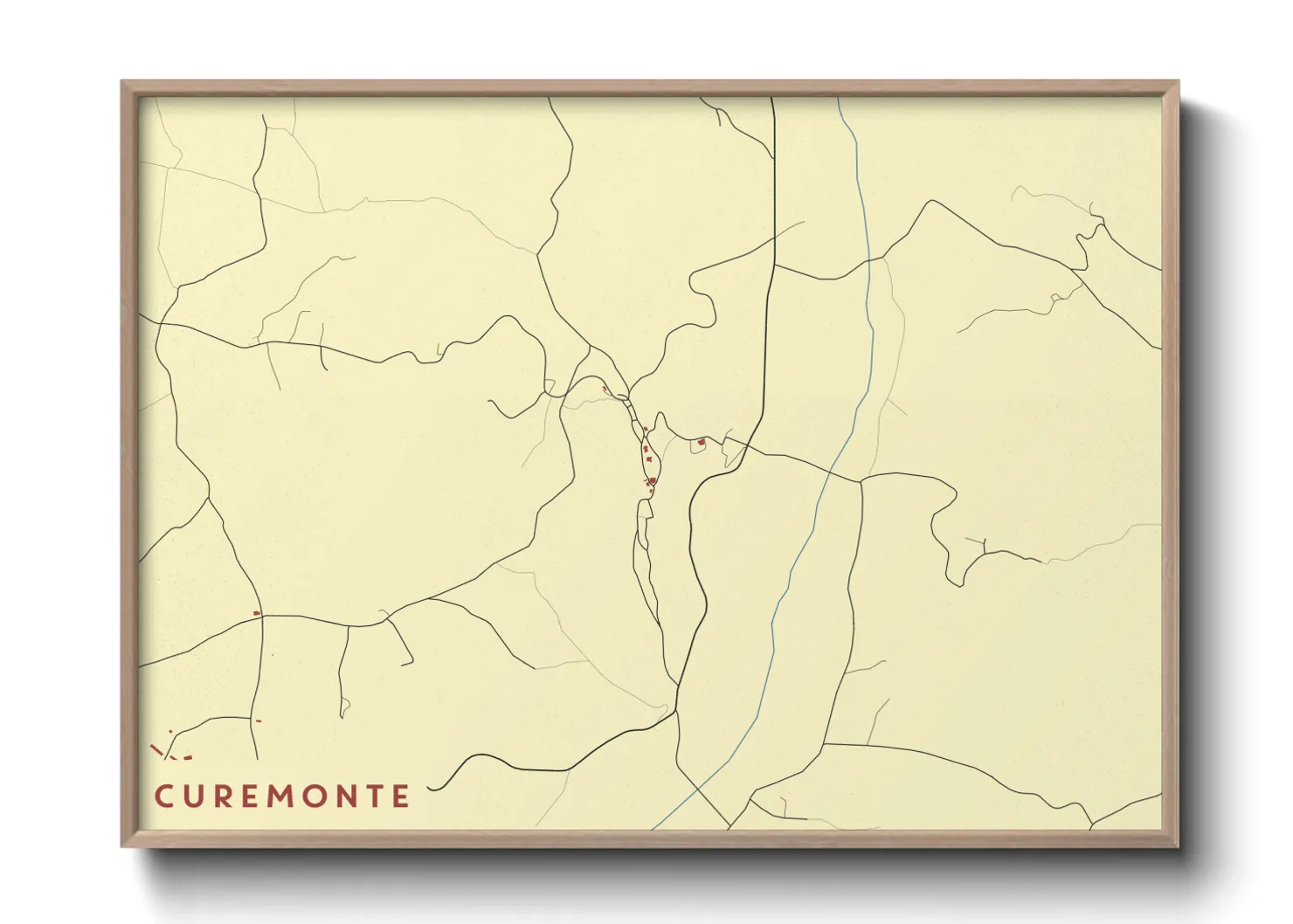 Une affiche de carte sur Curemonte