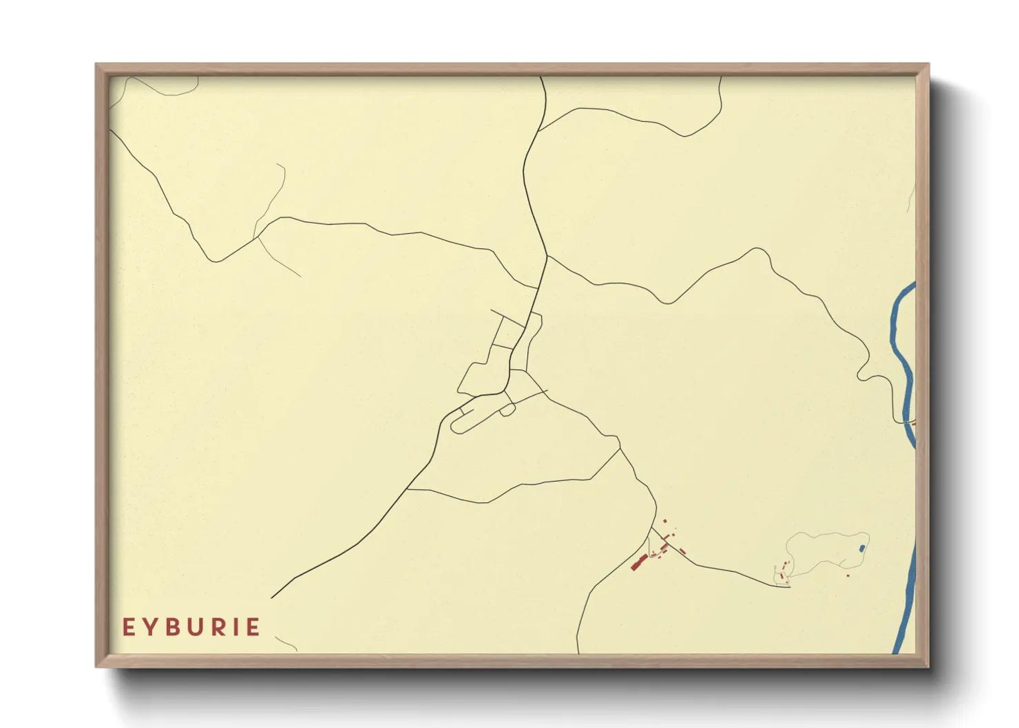 Une affiche de carte sur Eyburie