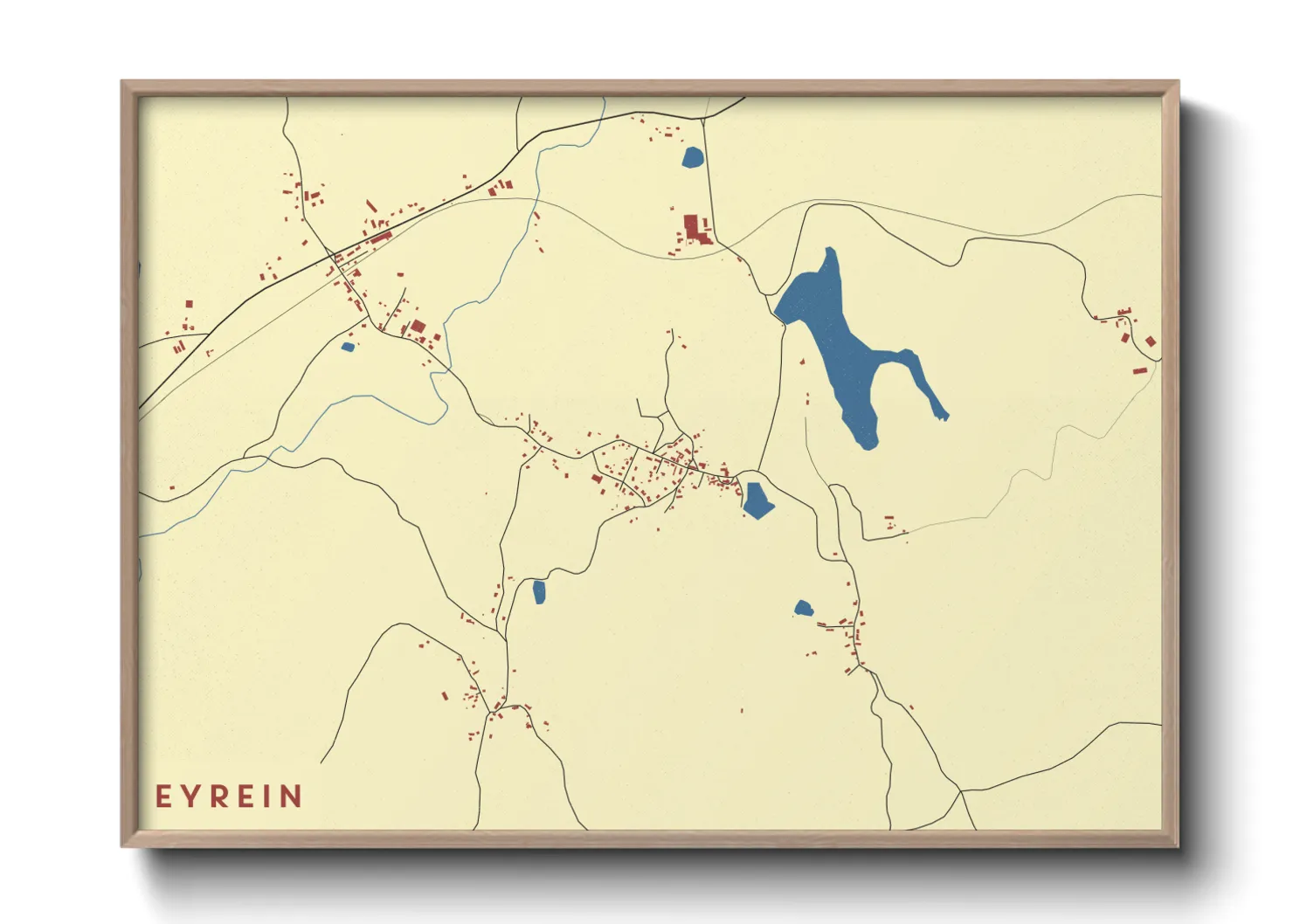 Une affiche de carte sur Eyrein