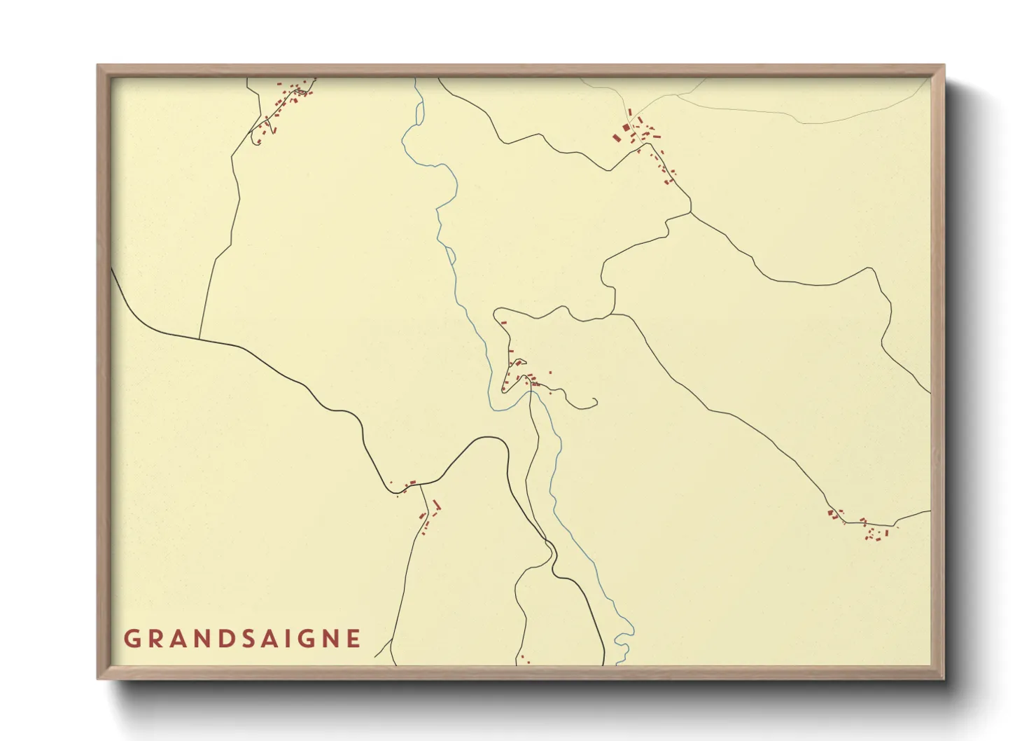 Une affiche de carte sur Grandsaigne