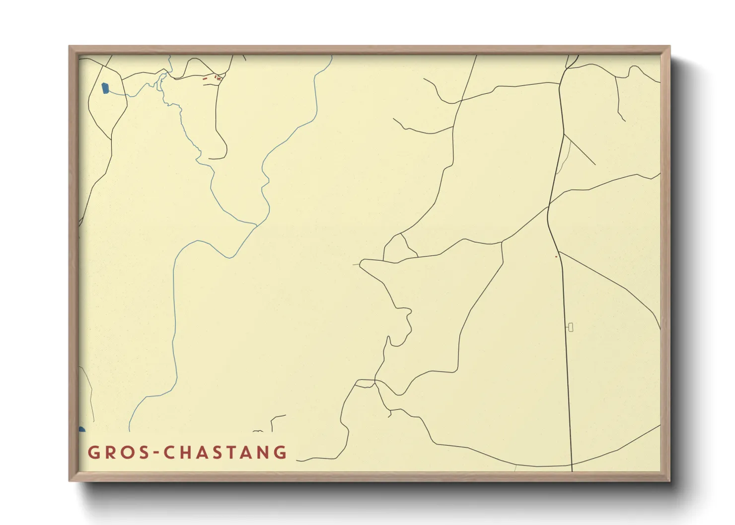 Une affiche de carte sur Gros-Chastang