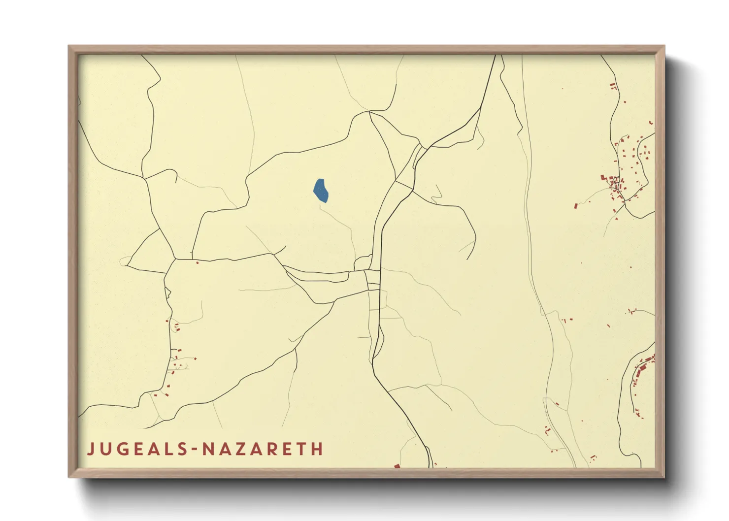 Une affiche de carte sur Jugeals-Nazareth