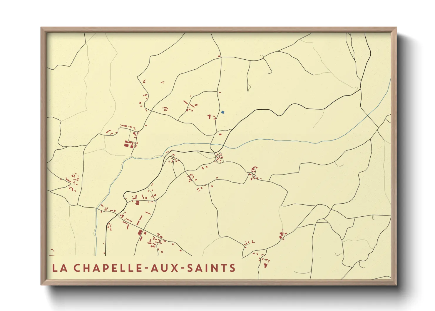 Une affiche de carte sur La Chapelle-aux-Saints
